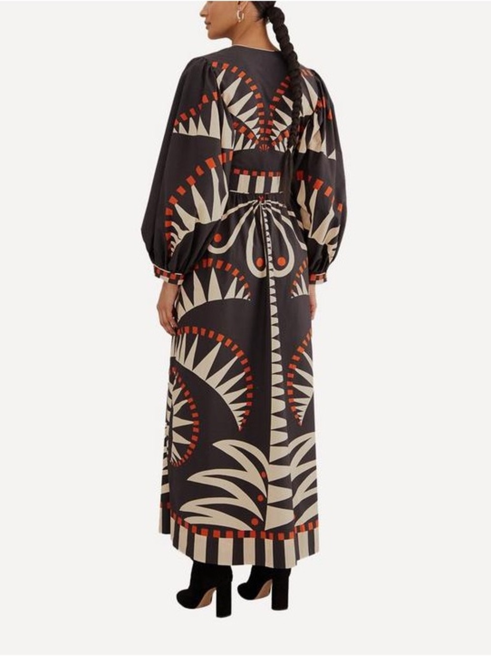 FARM Rio Giraffes Puff Sleeve Maxi Dress – Size Small - Picture 4 of 7